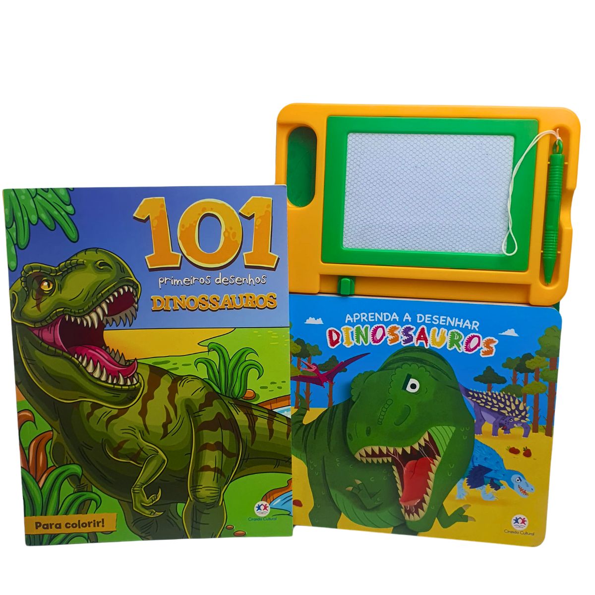 Kit 2 Livros Infantil: Lousa Magnética Dinossauros + 101 Primeiros Desenhos Dinossauros - Ciranda Cultural Kit 2 Livros Infantil: Lousa Magnética Dinossauros + 101 Primeiros Desenhos Dinossauros - Ciranda Cultural